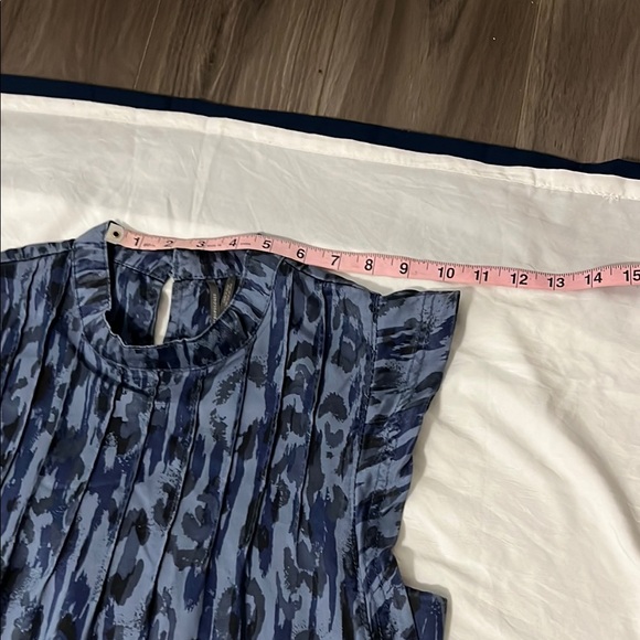 Anthropologie Navy Patterned Mini Dress - Picture 7 of 9